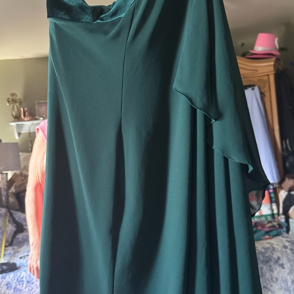 Ralph Lauren One Shoulder Green Dress - Picture 8 of 10